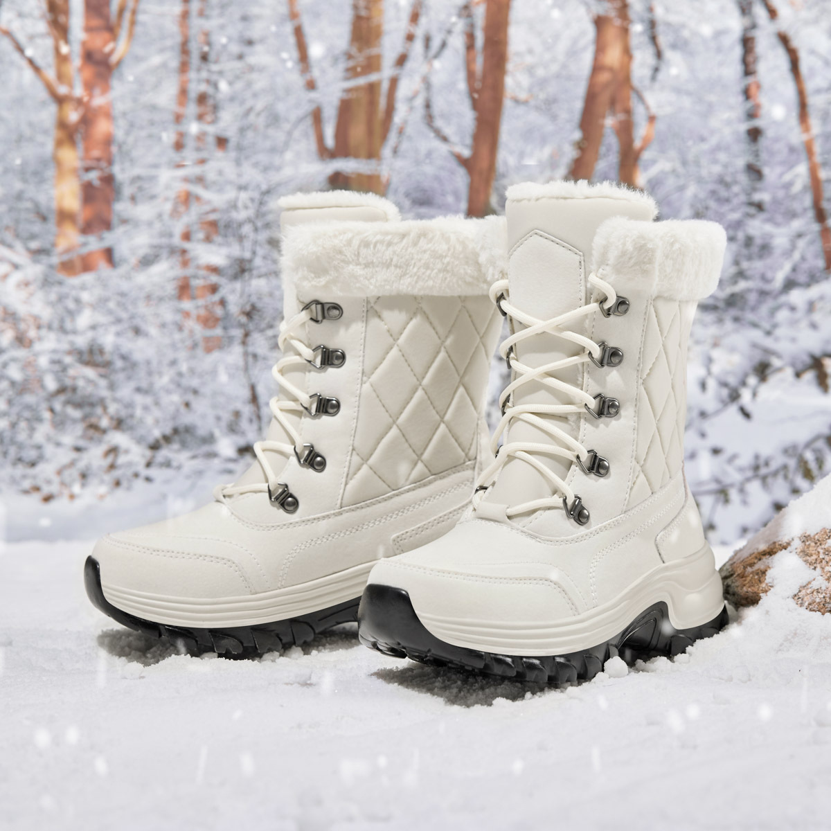 Giày boot nữ đi tuyết mùa đông dày dặn